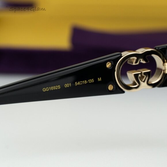 BRAND NEW Gucci GG1692S 001 Black Grey Square Women Sunglasses GG 1692S main image 4